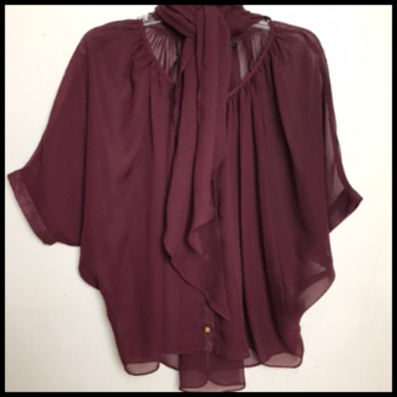 Poetry Tops - Angel Wing Sleeves Gathers & Scarf Ties Size L
